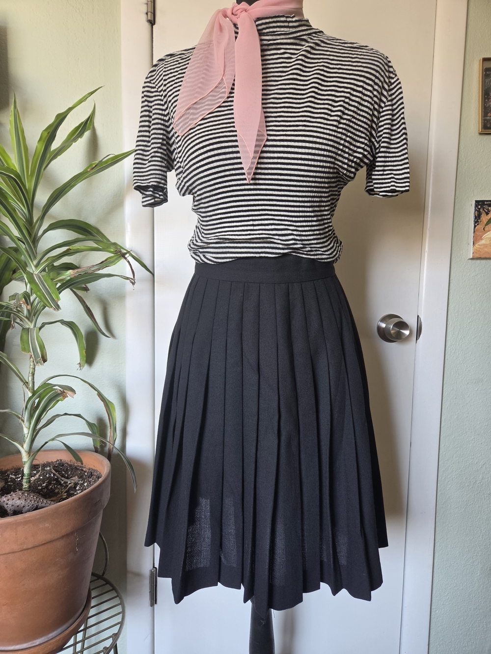 Talbots Black Pleated Skirt
